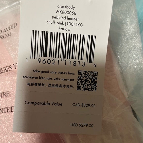 Kate Spade Harlow Crossbody, Leather, PINK, Medium, NWT $279 msrp,chalk pink - Picture 4 of 6